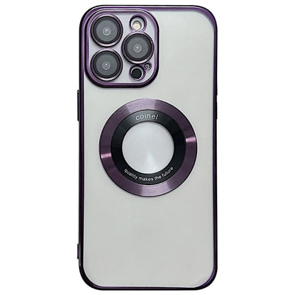 For iPhone 15 Pro Max Magsafe Electroplating TPU Phone Case(Purple) - iPhone 15 Pro Max Cases by PMC Jewellery | Online Shopping South Africa | PMC Jewellery