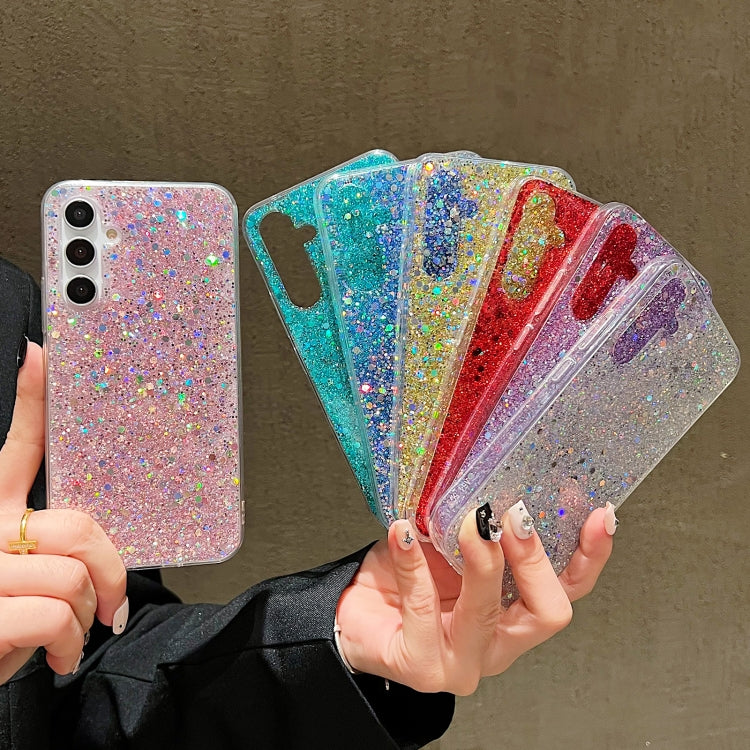 For Samsung Galaxy S24 Ultra 5G Glitter Sequins Epoxy TPU Phone Case(Red) - Galaxy S24 Ultra 5G Cases by PMC Jewellery | Online Shopping South Africa | PMC Jewellery