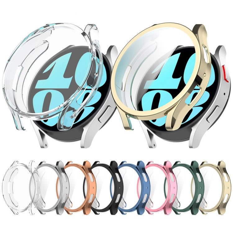 For Samsung Galaxy Watch6 40mm Full Coverage TPU Electroplated Watch Protective Case(Blue) - Watch Cases by PMC TechLife | Online Shopping South Africa | PMC TechLife