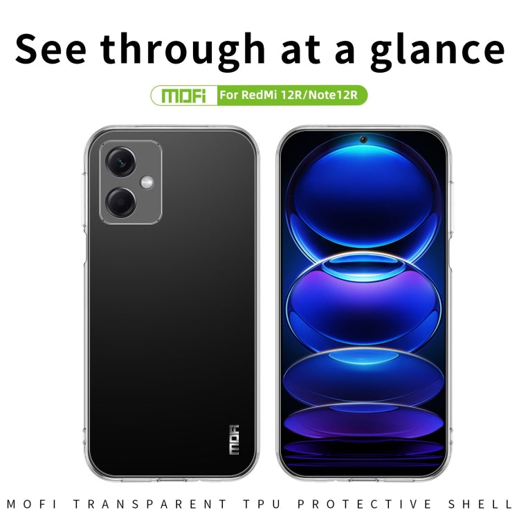 For Xiaomi Redmi 12R / Note 12R MOFI Ming Series Ultra-thin TPU Phone Case(Transparent) - Xiaomi Cases by MOFI | Online Shopping South Africa | PMC Jewellery