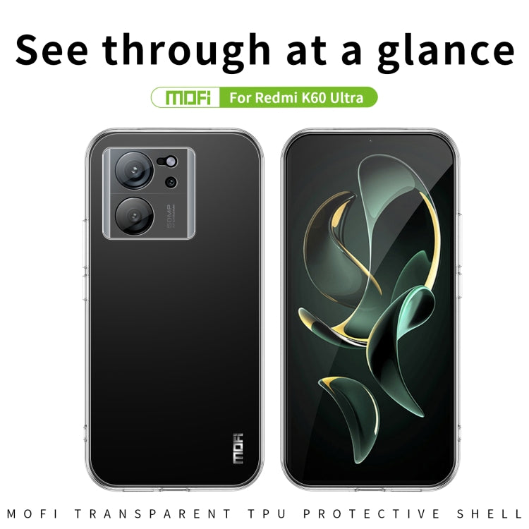 For Xiaomi 13T/13T Pro /Redmi K60 Ultra MOFI Ming Series Ultra-thin TPU Phone Case(Transparent) - Xiaomi Cases by MOFI | Online Shopping South Africa | PMC Jewellery