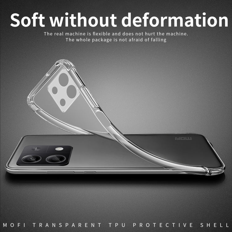 For Xiaomi Redmi Note 13 MOFI Ming Series Ultra-thin TPU Phone Case(Transparent) - Note 13 Cases by MOFI | Online Shopping South Africa | PMC Jewellery