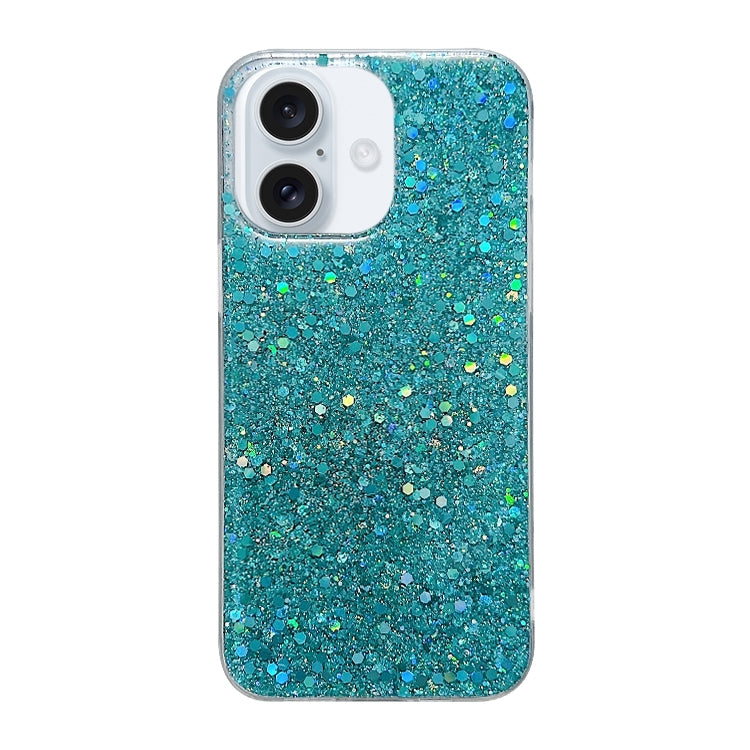 For iPhone 16 Plus Glitter Sequins Epoxy TPU Phone Case(Green) - iPhone 16 Plus Cases by PMC Jewellery | Online Shopping South Africa | PMC Jewellery | Buy Now Pay Later Mobicred