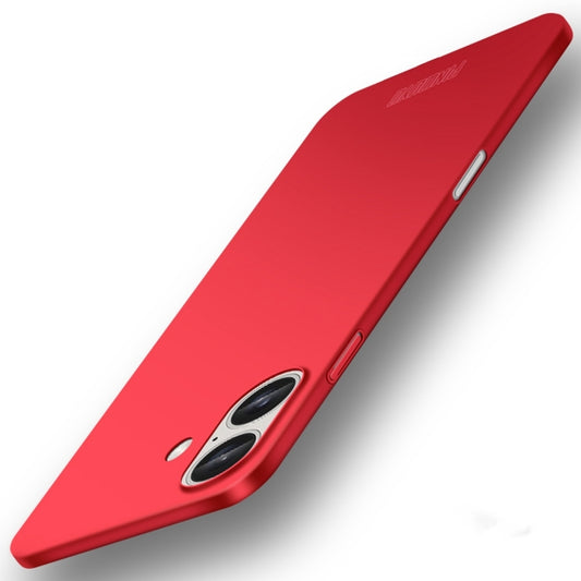 For iPhone 16 PINWUYO Micro-Frosted PC Ultra-thin Hard Phone Case with Magsafe Magnetic Ring(Red) - iPhone 16 Cases by PINWUYO | Online Shopping South Africa | PMC Jewellery | Buy Now Pay Later Mobicred