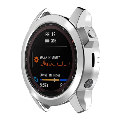 For Garmin Epix Pro 42mm Half Package Electroplated TPU Watch Protective Case(Sliver) - Watch Cases by PMC Jewellery | Online Shopping South Africa | PMC Jewellery