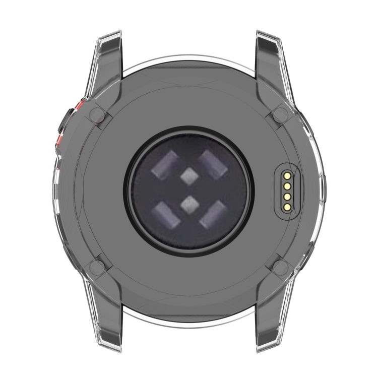For Garmin Fenix 7 Pro Half-Package TPU Watch Protective Case(Transparent Orange) - Watch Cases by PMC TechLife | Online Shopping South Africa | PMC TechLife | Buy Now Pay Later Mobicred