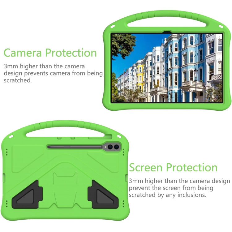 For Samsung Galaxy Tab S9 Ultra EVA Shockproof Tablet Case with Holder(Green) - Galaxy Tab S9 Ultra Cases by PMC Jewellery | Online Shopping South Africa | PMC Jewellery | Buy Now Pay Later Mobicred