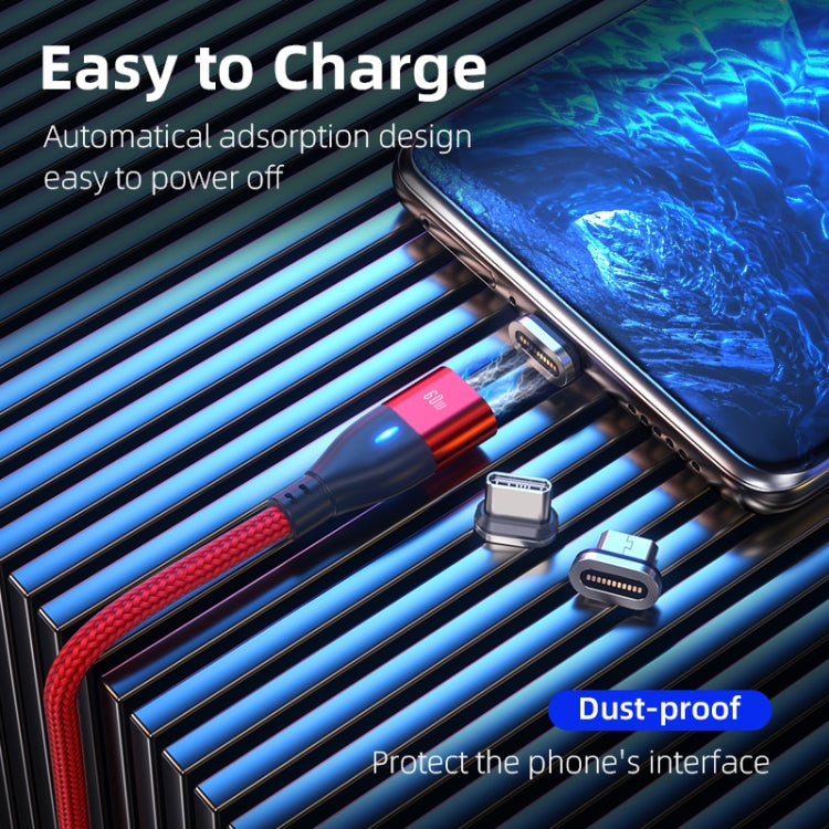 ENKAY 6-in-1 PD60W USB-A / Type-C to Type-C / 8 Pin / Micro USB Magnetic Fast Charging Cable, Cable Length:1m(Purple) - free shipping - PMC Jewellery - Order now!