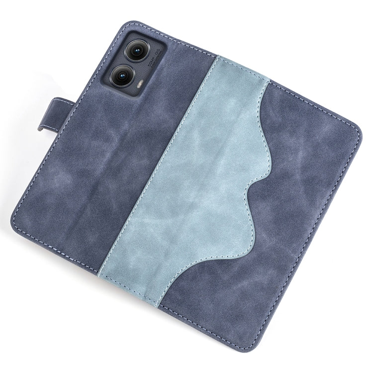 For Motolora Edge 5G 2024 Stitching Horizontal Flip Leather Phone Case(Blue) - free shipping - PMC Jewellery - Order now!