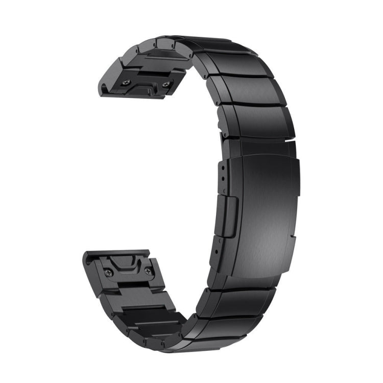 For Garmin Fenix 6 Pro GPS 22mm Titanium Alloy Quick Release Watch Band(Black) - Watch Bands by PMC Jewellery | Online Shopping South Africa | PMC Jewellery