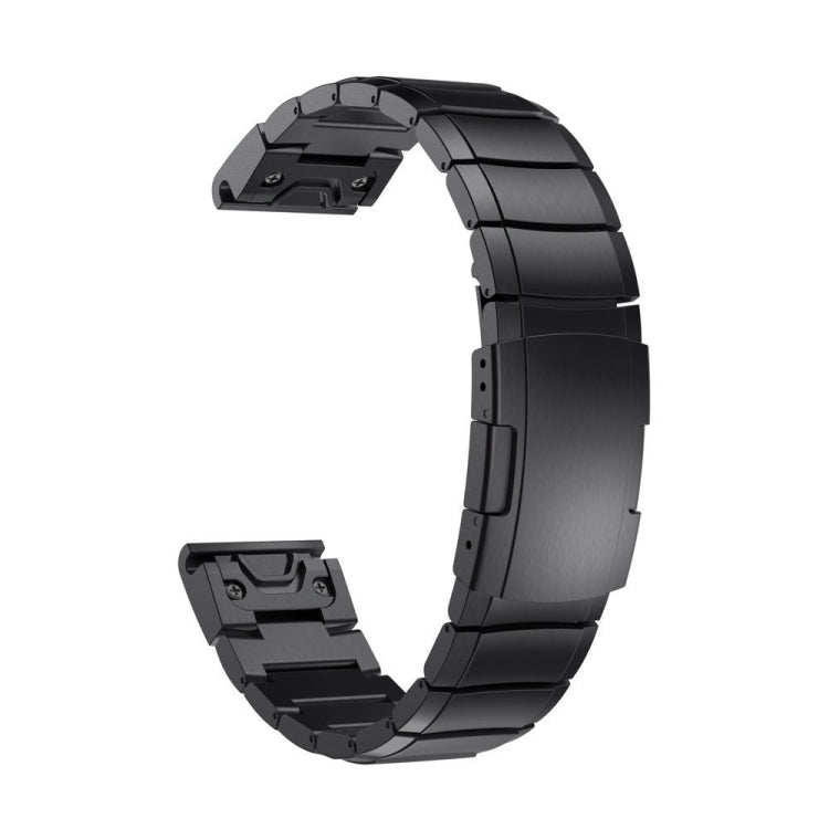 For Garmin Forerunner 945 22mm Titanium Alloy Quick Release Watch Band(Black) - Watch Bands by PMC TechLife | Online Shopping South Africa | PMC TechLife