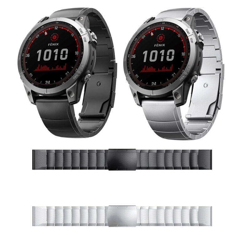 For Garmin MARQ Athlete Gen 2 22mm Titanium Alloy Quick Release Watch Band(Black) - Watch Bands by PMC TechLife | Online Shopping South Africa | PMC TechLife