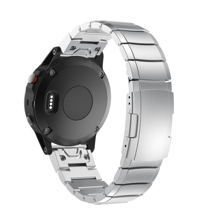 For Garmin Fenix 7X Solar 26mm Titanium Alloy Quick Release Watch Band(Sliver) - Watch Bands by PMC TechLife | Online Shopping South Africa | PMC TechLife