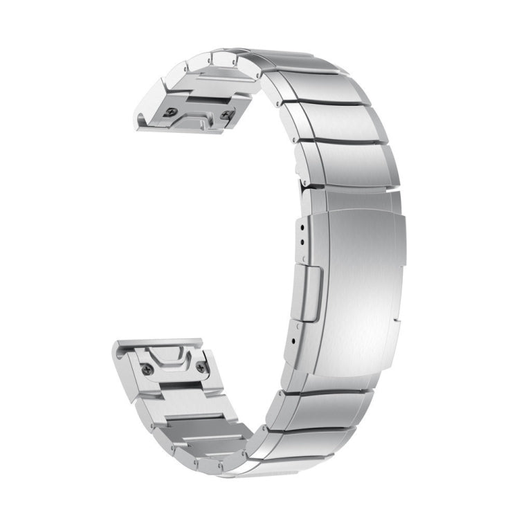For Garmin Fenix 7X Solar 26mm Titanium Alloy Quick Release Watch Band(Sliver) - Watch Bands by PMC TechLife | Online Shopping South Africa | PMC TechLife