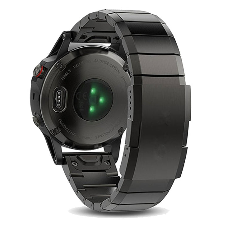 For Garmin Fenix 5X Plus Titanium Alloy Quick Release 26mm Watch Band(Black) - Watch Bands by PMC TechLife | Online Shopping South Africa | PMC TechLife | Buy Now Pay Later Mobicred