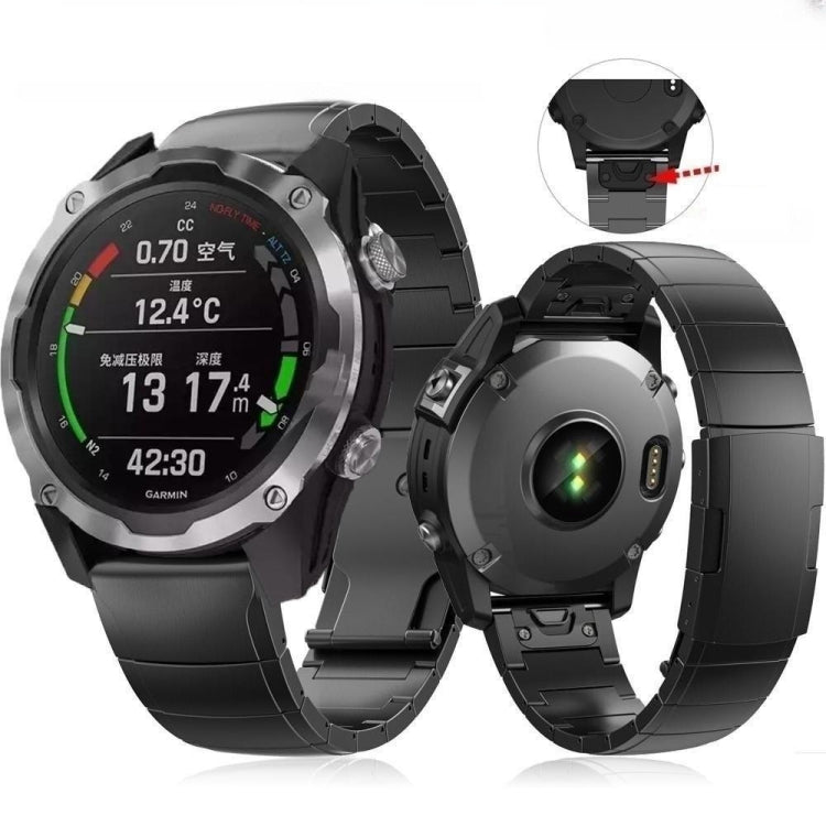 For Garmin Enduro 2 26mm Titanium Alloy Quick Release Watch Band(Black) - Watch Bands by PMC TechLife | Online Shopping South Africa | PMC TechLife