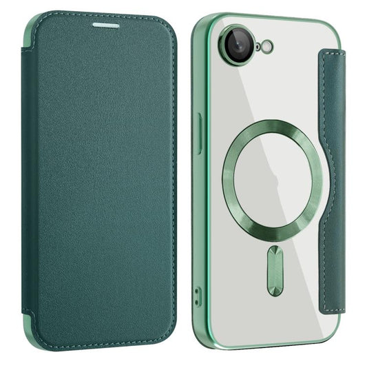 For iPhone 16e Shield MagSafe RFID Anti-theft Leather Phone Case(Green) - iPhone 16e Cases by PMC Jewellery | Online Shopping South Africa | PMC Jewellery | Buy Now Pay Later Mobicred