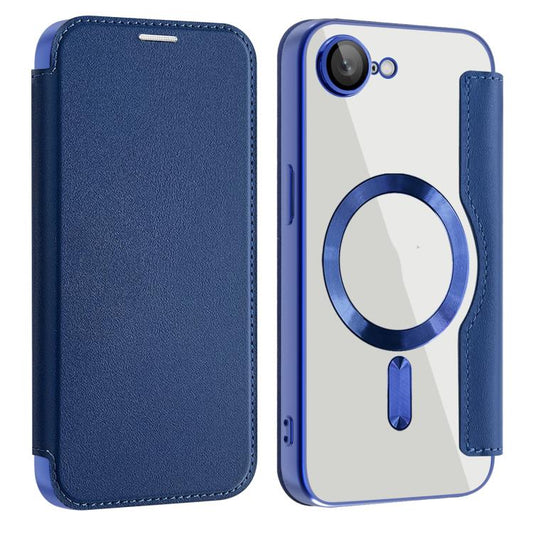 For iPhone 16e Shield MagSafe RFID Anti-theft Leather Phone Case(Dark Blue) - iPhone 16e Cases by PMC Jewellery | Online Shopping South Africa | PMC Jewellery | Buy Now Pay Later Mobicred