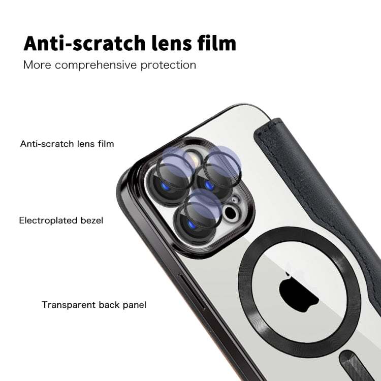For iPhone 16 Plus Shield MagSafe RFID Anti-theft Leather Phone Case(Purple) - iPhone 16 Plus Cases by PMC Jewellery | Online Shopping South Africa | PMC Jewellery | Buy Now Pay Later Mobicred