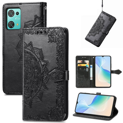 For Blackview C30 Mandala Flower Embossed Leather Phone Case(Black) - More Brand by PMC Jewellery | Online Shopping South Africa | PMC Jewellery