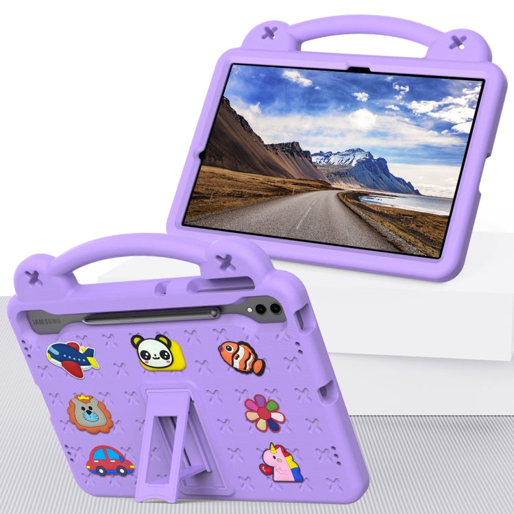 For Samsung Galaxy Tab S9 FE+ 12.4 X610N Handle Kickstand Children EVA Shockproof Tablet Case(Light Purple) - Galaxy Tab S9 FE+ by PMC Jewellery | Online Shopping South Africa | PMC Jewellery