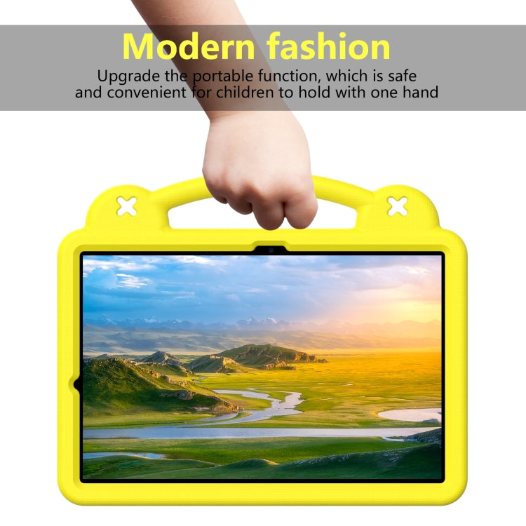 For Samsung Galaxy Tab S9 FE+ 12.4 X610N Handle Kickstand Children EVA Shockproof Tablet Case(Yellow) - Galaxy Tab S9 FE+ by PMC Jewellery | Online Shopping South Africa | PMC Jewellery