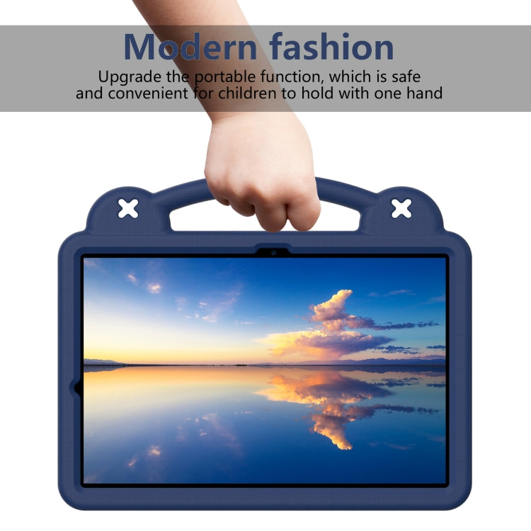 For Samsung Galaxy Tab S9 FE+ 12.4 X610N Handle Kickstand Children EVA Shockproof Tablet Case(Navy Blue) - Galaxy Tab S9 FE+ by PMC Jewellery | Online Shopping South Africa | PMC Jewellery | Buy Now Pay Later Mobicred