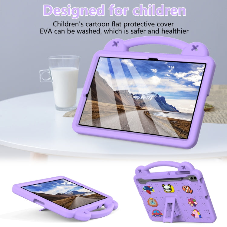 For Samsung Galaxy Tab S10+12.4 X820 Handle Kickstand Children EVA Shockproof Tablet Case(Light Purple) - Tab S10+ Cases by PMC Jewellery | Online Shopping South Africa | PMC Jewellery | Buy Now Pay Later Mobicred