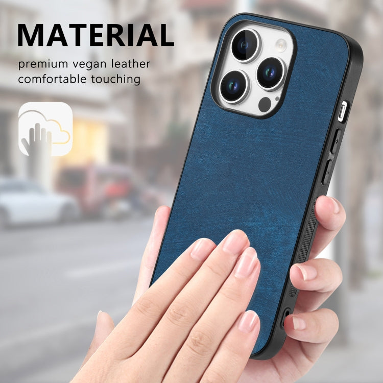 For iPhone 16 Pro Vintage Leather PC Back Cover Phone Case(Blue) - iPhone 16 Pro Cases by PMC Jewellery | Online Shopping South Africa | PMC Jewellery | Buy Now Pay Later Mobicred