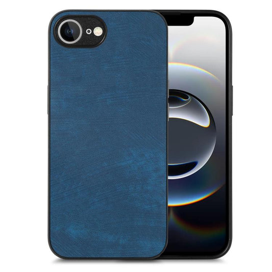 For iPhone 16e Vintage Leather PC Back Cover Phone Case(Blue) - iPhone 16e Cases by PMC Jewellery | Online Shopping South Africa | PMC Jewellery | Buy Now Pay Later Mobicred