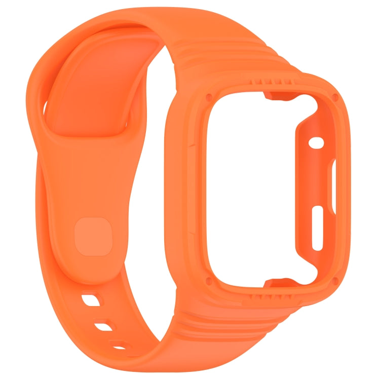 For Redmi Watch 3 Integrated Fully Enclosed Silicone Watch Band(Orange) - Watch Bands by PMC TechLife | Online Shopping South Africa | PMC TechLife | Buy Now Pay Later Mobicred