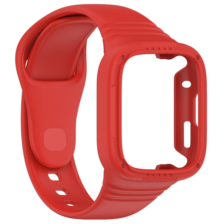 For Redmi Watch 3 Integrated Fully Enclosed Silicone Watch Band(Red) - Watch Bands by PMC TechLife | Online Shopping South Africa | PMC TechLife | Buy Now Pay Later Mobicred