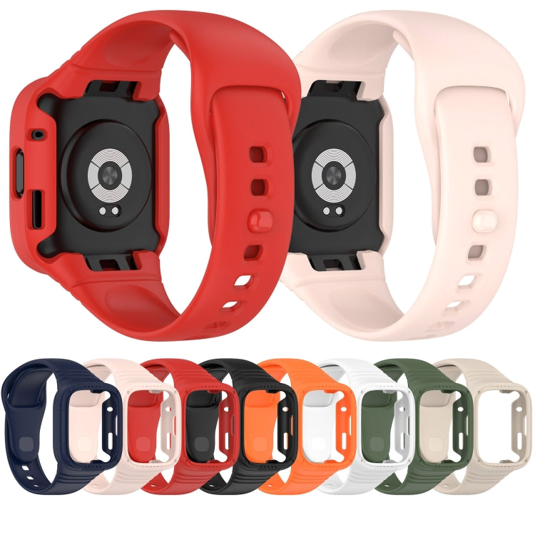 For Redmi Watch 3 Integrated Fully Enclosed Silicone Watch Band(Red) - Watch Bands by PMC TechLife | Online Shopping South Africa | PMC TechLife | Buy Now Pay Later Mobicred