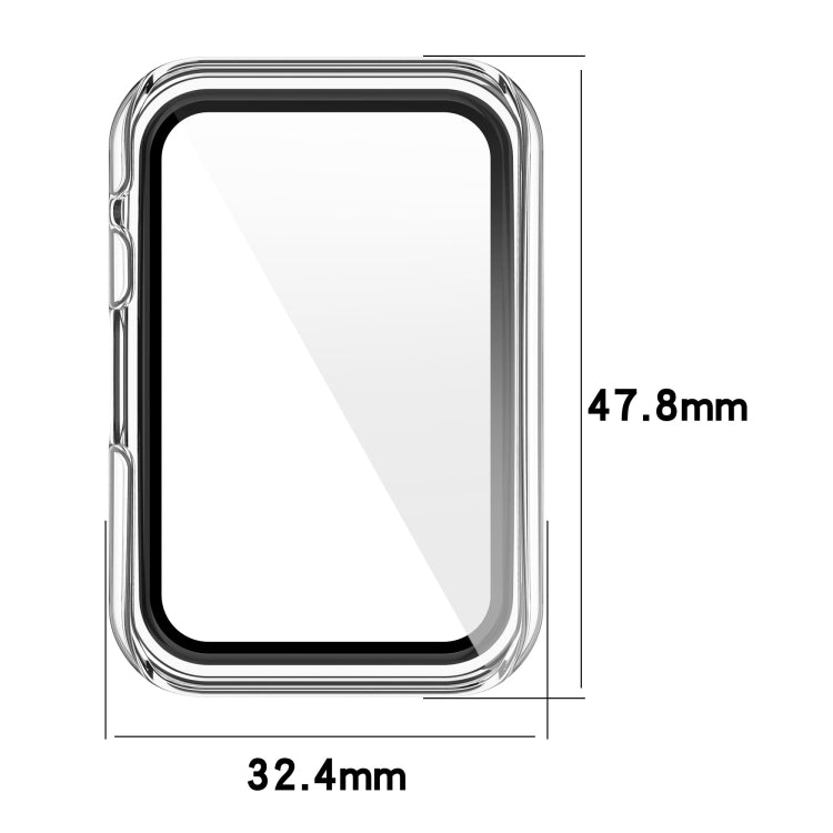 For Huawei Watch Fit PC + 9H Tempered Film Integrated Watch Protective Case(Black) - Watch Cases by PMC TechLife | Online Shopping South Africa | PMC TechLife | Buy Now Pay Later Mobicred