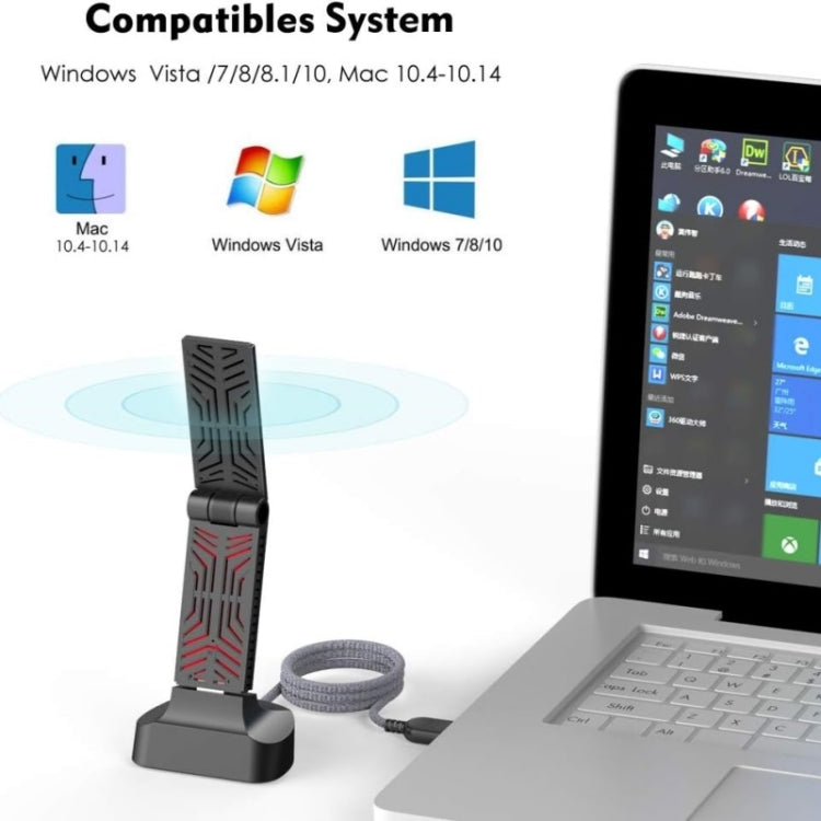 WAVLINK WN690A5D For PC AC1900M USB 3.0 Network Card 2.4GHz 5GHz Dual Band Wireless Adapter - free shipping - PMC Jewellery - Order now!