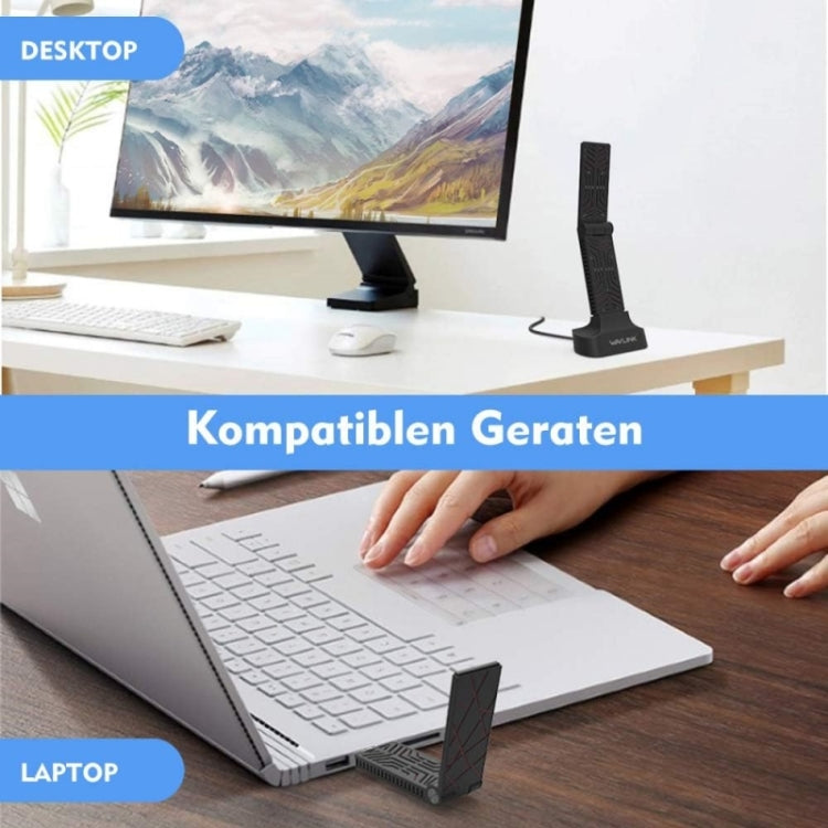 WAVLINK WN690A5D For PC AC1900M USB 3.0 Network Card 2.4GHz 5GHz Dual Band Wireless Adapter - free shipping - PMC Jewellery - Order now!