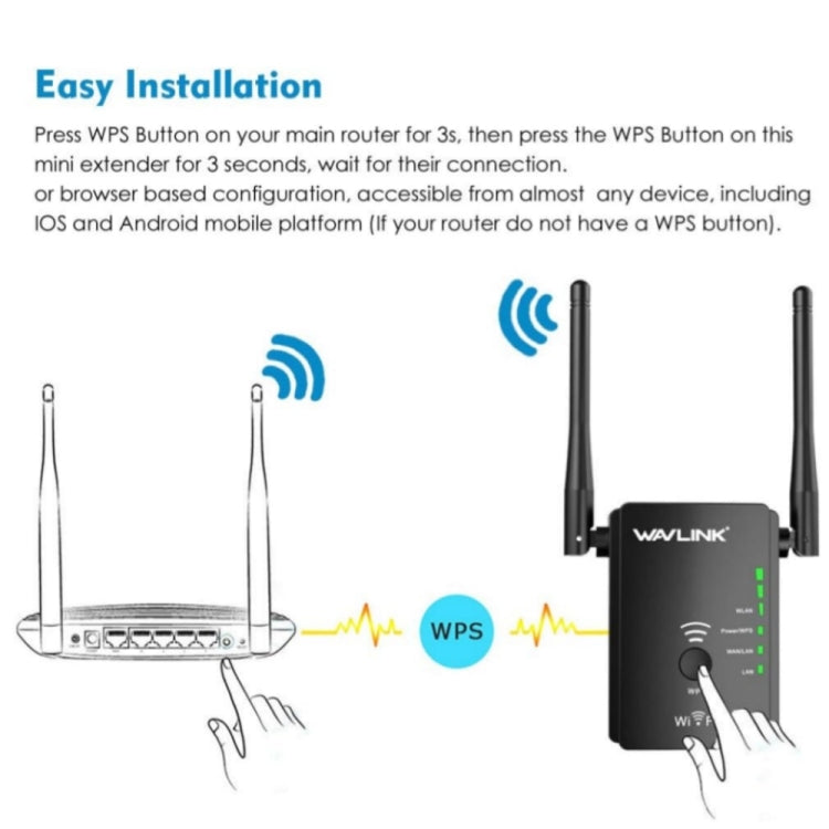 Wavlink WN578R2 With 2 External Antennas N300 Wireless AP/Range Extender/Router, Plug:EU Plug - Wireless Routers by WAVLINK | Online Shopping South Africa | PMC Jewellery | Buy Now Pay Later Mobicred