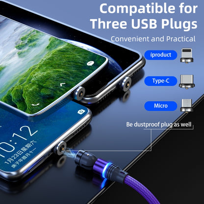 ENKAY 3 in 1 2.4A USB to Type-C / 8 Pin / Micro USB Magnetic 540 Degrees Rotating Charging Cable, Length:1m(Green) - Charging Cable & Head by ENKAY | Online Shopping South Africa | PMC Jewellery | Buy Now Pay Later Mobicred