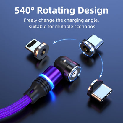 ENKAY 3 in 1 2.4A USB to Type-C / 8 Pin / Micro USB Magnetic 540 Degrees Rotating Charging Cable, Length:2m(Black) - Charging Cable & Head by ENKAY | Online Shopping South Africa | PMC Jewellery | Buy Now Pay Later Mobicred