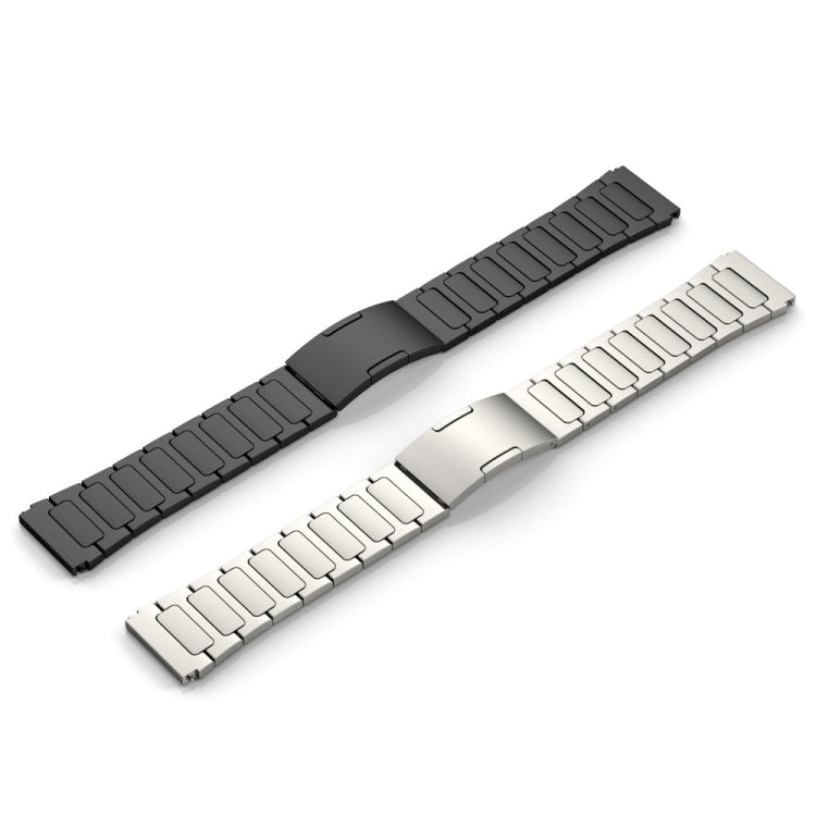 For Garmin Forerunner 255 22mm I-Shaped Titanium Alloy Watch Band(Black) - Watch Bands by PMC TechLife | Online Shopping South Africa | PMC TechLife