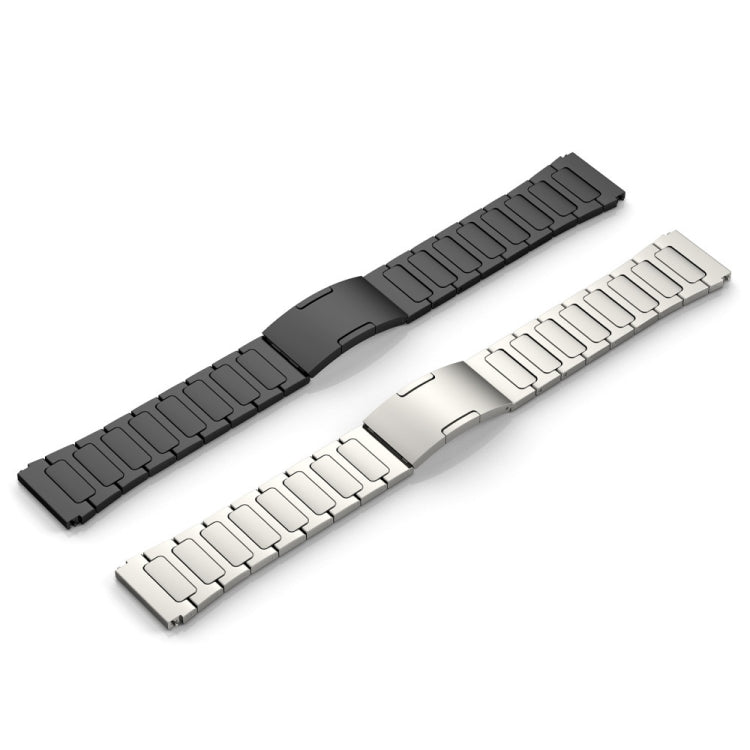 For Garmin Forerunner 255 22mm I-Shaped Titanium Alloy Watch Band(Black) - Watch Bands by PMC Jewellery | Online Shopping South Africa | PMC Jewellery