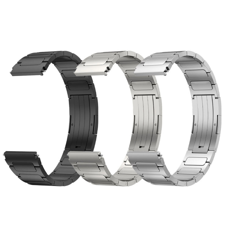 For Xiaomi MI Watch S1 22mm I-Shaped Titanium Alloy Watch Band(Black) - Watch Bands by PMC Jewellery | Online Shopping South Africa | PMC Jewellery