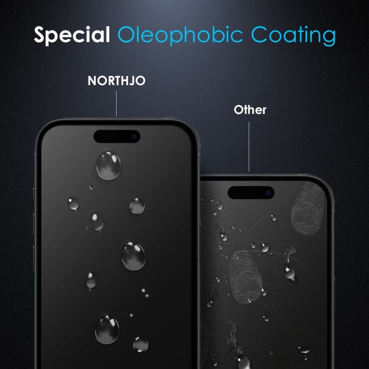 For iPhone 16 NORTHJO A++ 0.3mm 28 Degree Privacy Screen Tempered Glass Film - iPhone 16 Tempered Glass by NORTHJO | Online Shopping South Africa | PMC Jewellery | Buy Now Pay Later Mobicred