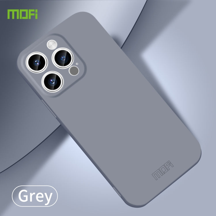 For iPhone 15 Pro MOFI Qin Series Skin Feel All-inclusive Silicone Phone Case(Gray) - iPhone 15 Pro Cases by MOFI | Online Shopping South Africa | PMC Jewellery