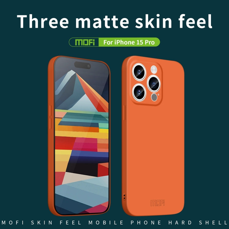 For iPhone 15 Pro MOFI Qin Series Skin Feel All-inclusive Silicone Phone Case(Gray) - iPhone 15 Pro Cases by MOFI | Online Shopping South Africa | PMC Jewellery