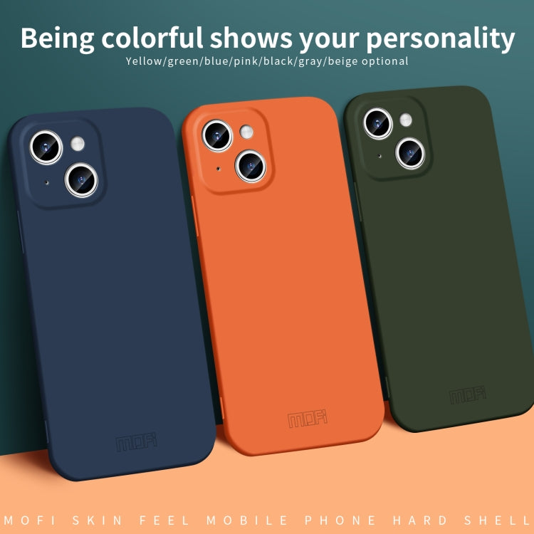 For iPhone 15 MOFI Qin Series Skin Feel All-inclusive Silicone Phone Case(Orange) - iPhone 15 Cases by MOFI | Online Shopping South Africa | PMC TechLife