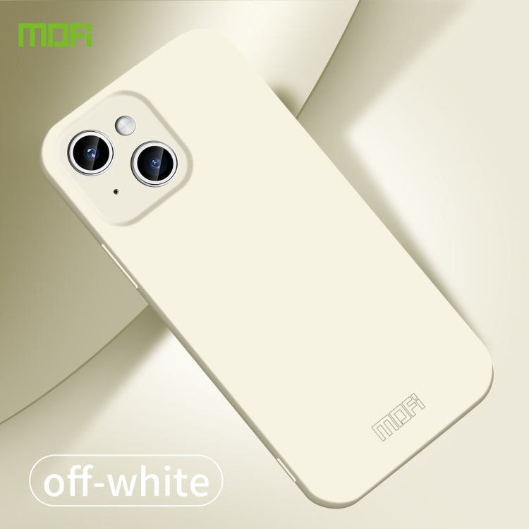 For iPhone 14 MOFI Qin Series Skin Feel All-inclusive PC Phone Case(Beige) - iPhone 14 Cases by MOFI | Online Shopping South Africa | PMC Jewellery