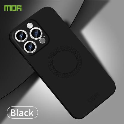 For iPhone 15 Pro Max MOFI Qin Series Magsafe Skin Feel All-inclusive Silicone Phone Case(Black) - iPhone 15 Pro Max Cases by MOFI | Online Shopping South Africa | PMC Jewellery