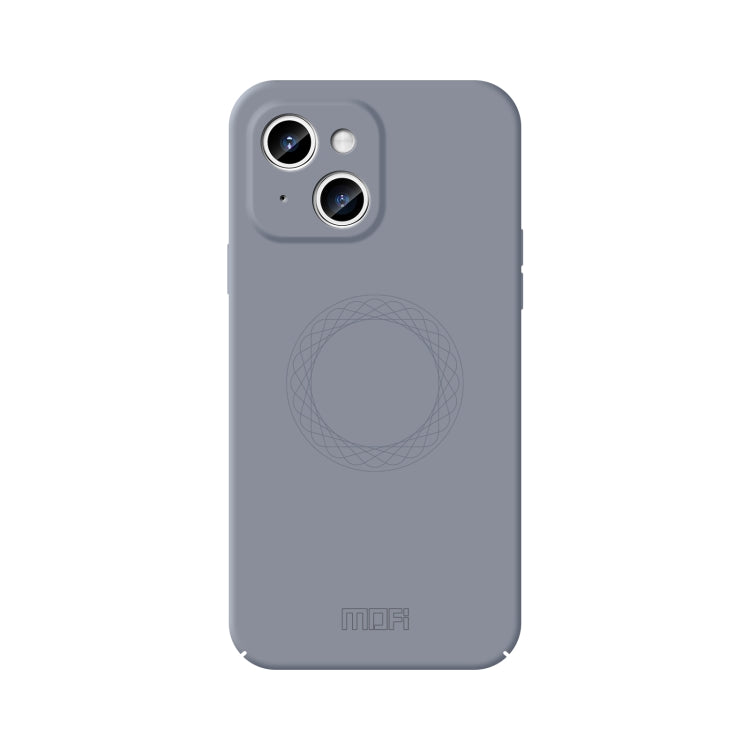 For iPhone 15 MOFI Qin Series Magsafe Skin Feel All-inclusive Silicone Phone Case(Gray) - iPhone 15 Cases by MOFI | Online Shopping South Africa | PMC Jewellery