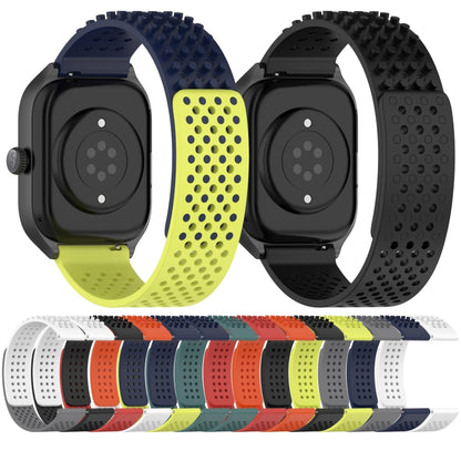 For Garmin Forerunner 245 20mm Holes Breathable 3D Dots Silicone Watch Band(Lime Green) - Watch Bands by PMC Jewellery | Online Shopping South Africa | PMC Jewellery